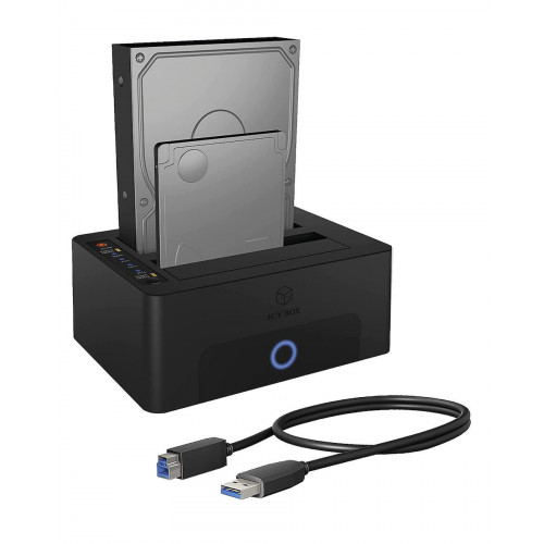 Icy Box Docking Station για 2 Σκληρούς Δίσκους SATA 2.5