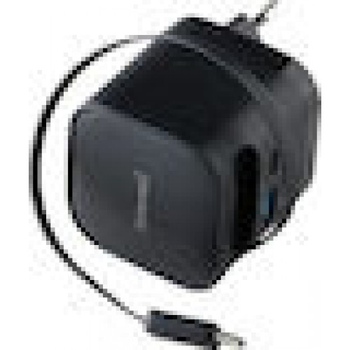 Intenso Power Adapt. W65ACIC 65W 2xUSB-C/USB-A ausziehb.Kab. schw
