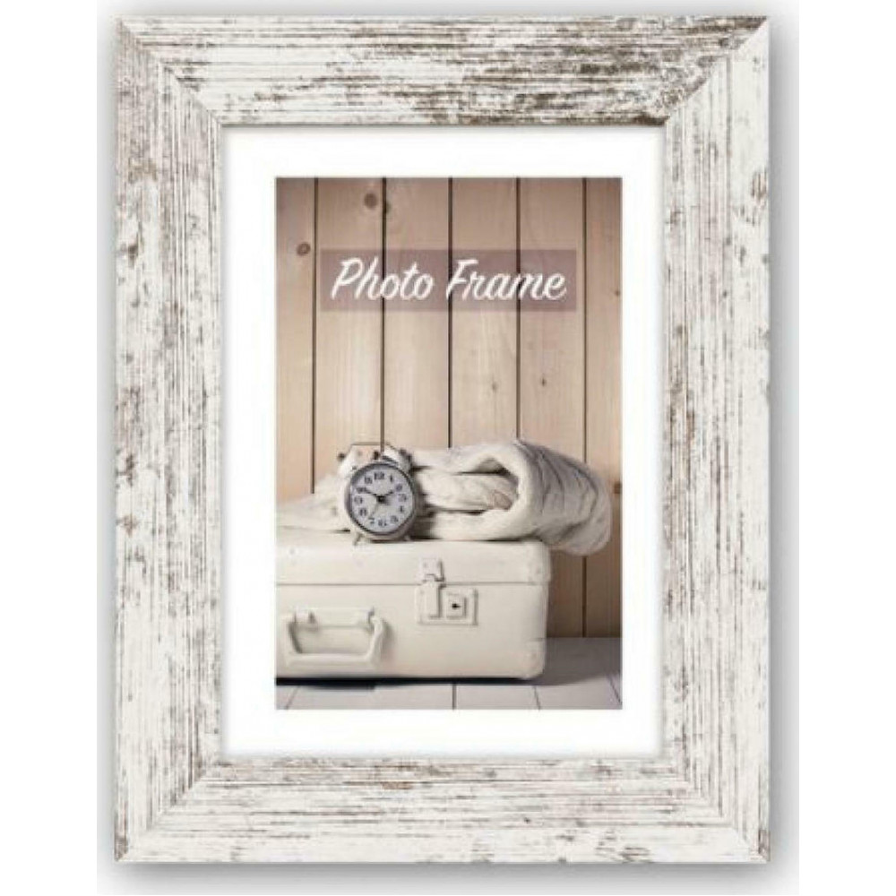 2x1 ZEP Nelson 6      13x18 Wood Frame white/brown  V21576