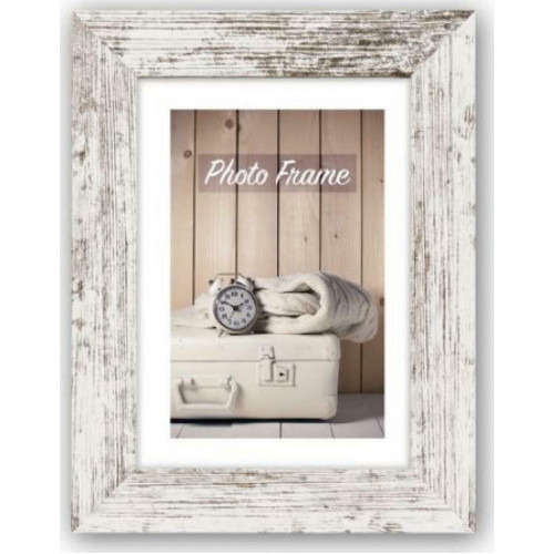 2x1 ZEP Nelson 6      13x18 Wood Frame white/brown  V21576