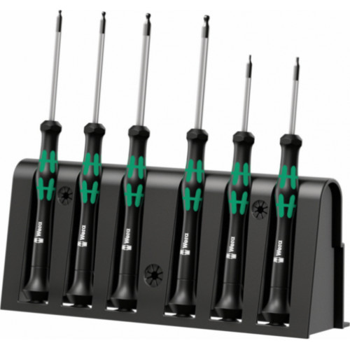 WERA 2052/6 for electronic applic. screwdriver set + Rack