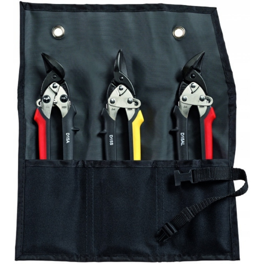 BESSEY Set of shape and straight cutting snips in bag   DSET15