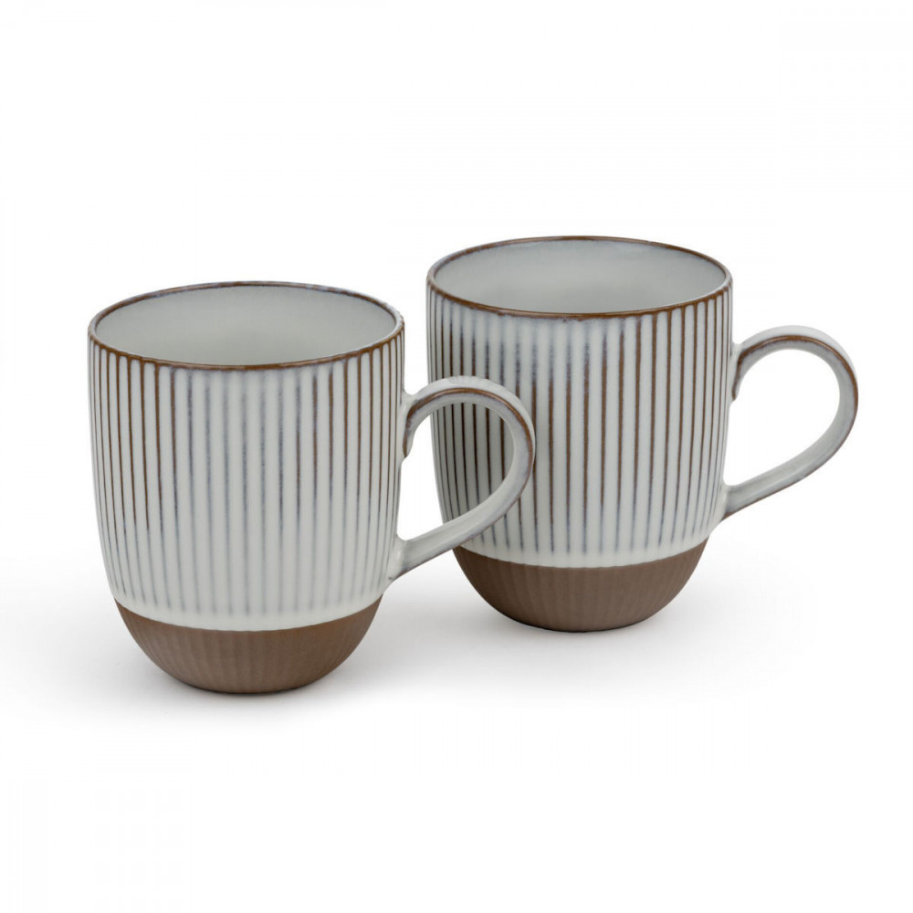 1x2 Bredemeijer Mugs Ingo 450ml Tassen Steingut whitee Str.147081