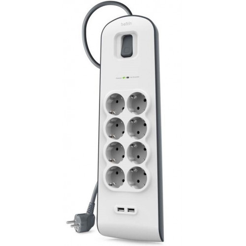 Belkin Steckdosenleiste 8-fach 2 Meter Netzkabel BSV804vf2M-V2