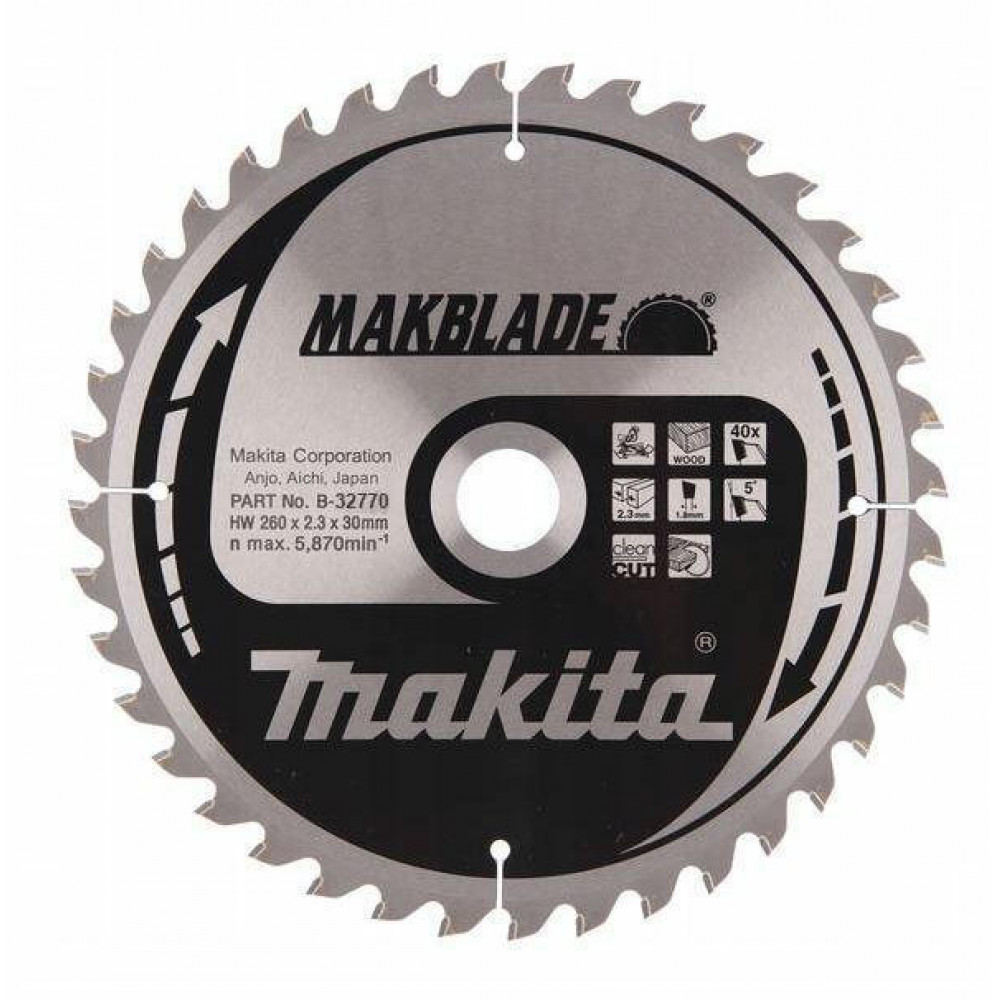 Makita MAKBLADE Saegeblatt 260x30x40Z