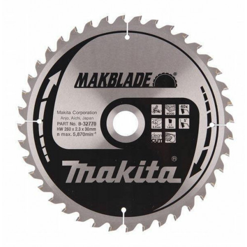 Makita MAKBLADE Saegeblatt 260x30x40Z