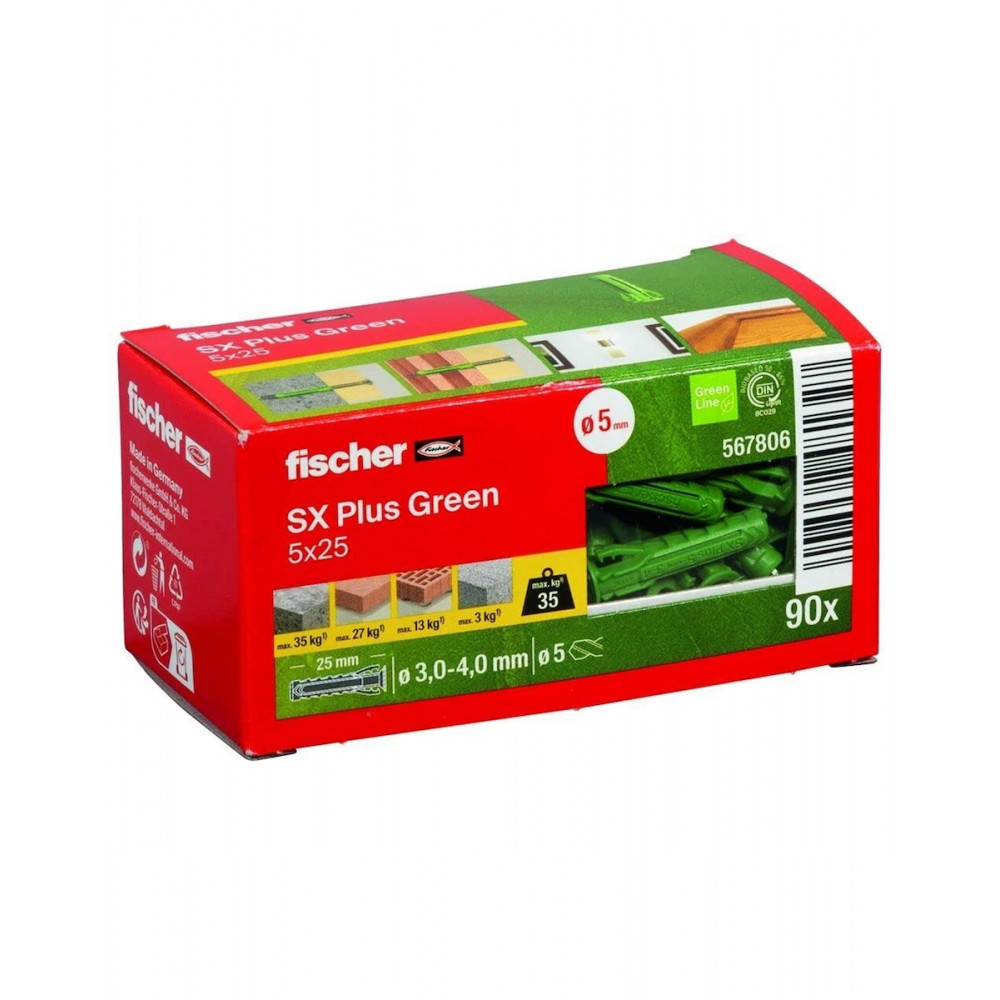 Fischer Dübel SX Plus Green 5x25