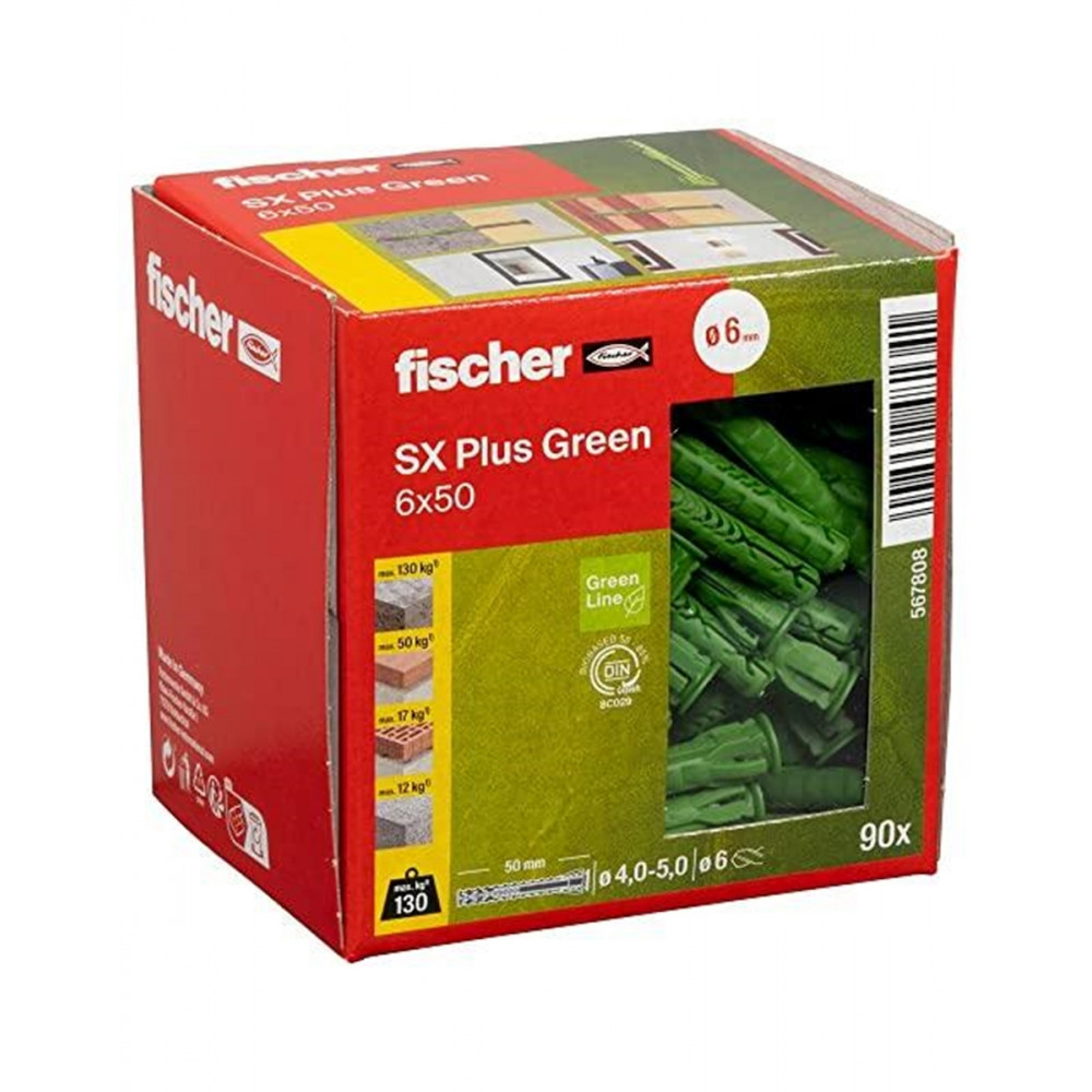 Fischer Dübel SX Plus Green 6x50
