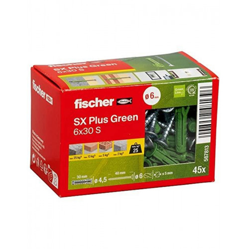 Fischer Dübel SX Plus Green 6x30 S