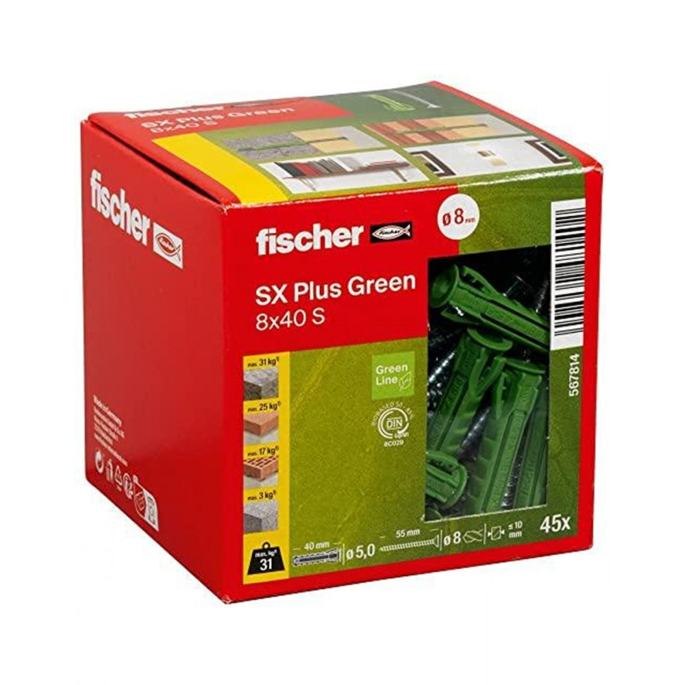 Fischer Dübel SX Plus Green 8x40 S
