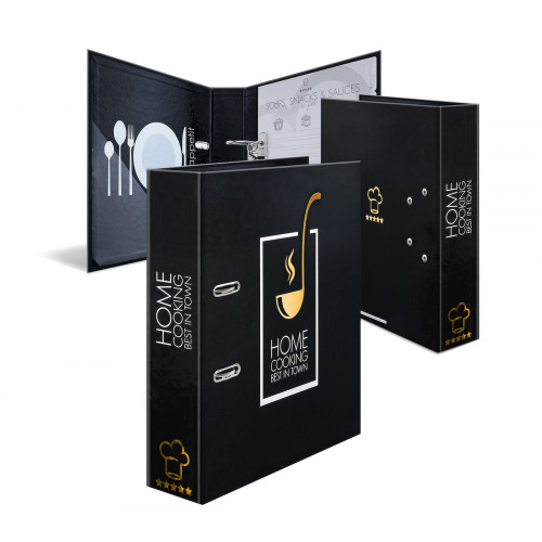 Herma Recipe Folder black Home Cooking DIN A4    19668
