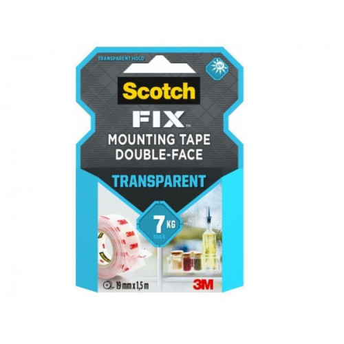 Scotch Fix transp. Doppels. duct tape19mmx1,5m