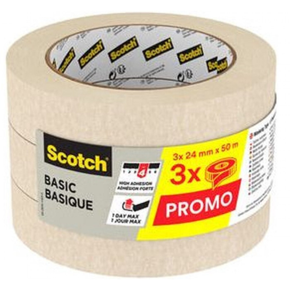 3x1 Scotch Abdeckband Basic 24mmx50m, beige 2010/24