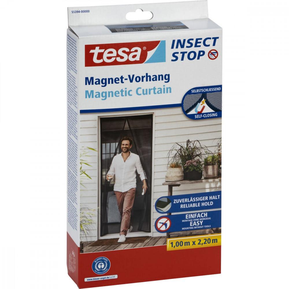 Tesa Fliegengitter Magnetvorhang 1,0x2,20m ανθρακί 55394