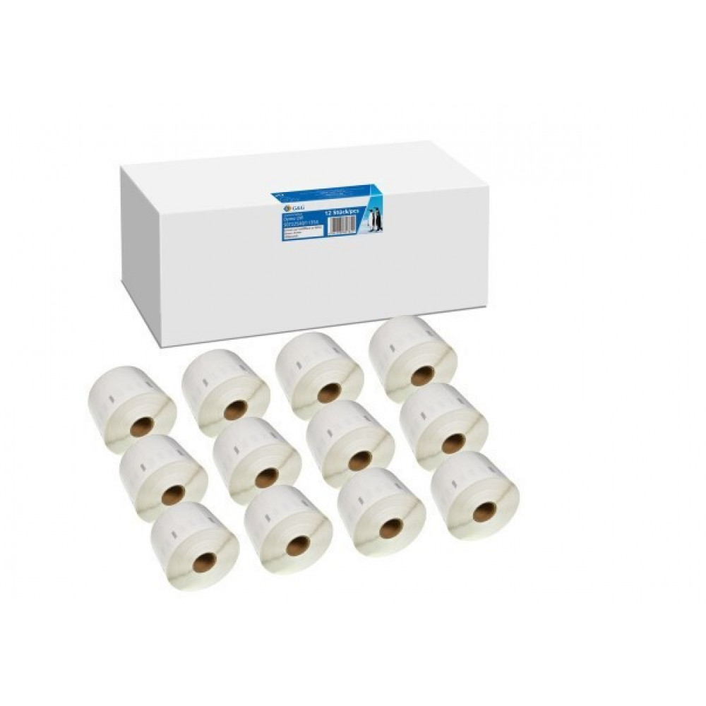 12x G&G Etiketten 32mm x 57mm sw komp. m. Dymo 11354/ s0722540