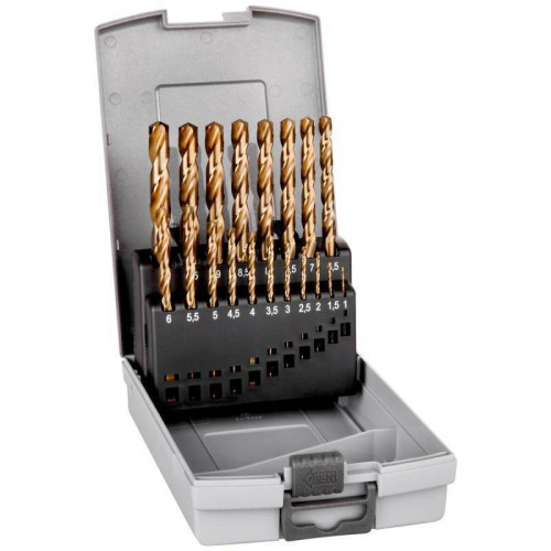 Alpen Cassette HSS Cobalt Jobber Drill Bits KP 19, 1-10x0.5