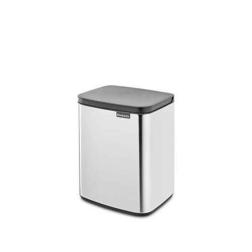 Brabantia Κάδος Απορριμμάτων από Ανοξείδωτο Ατσάλι Γκρι 7lt 1006632