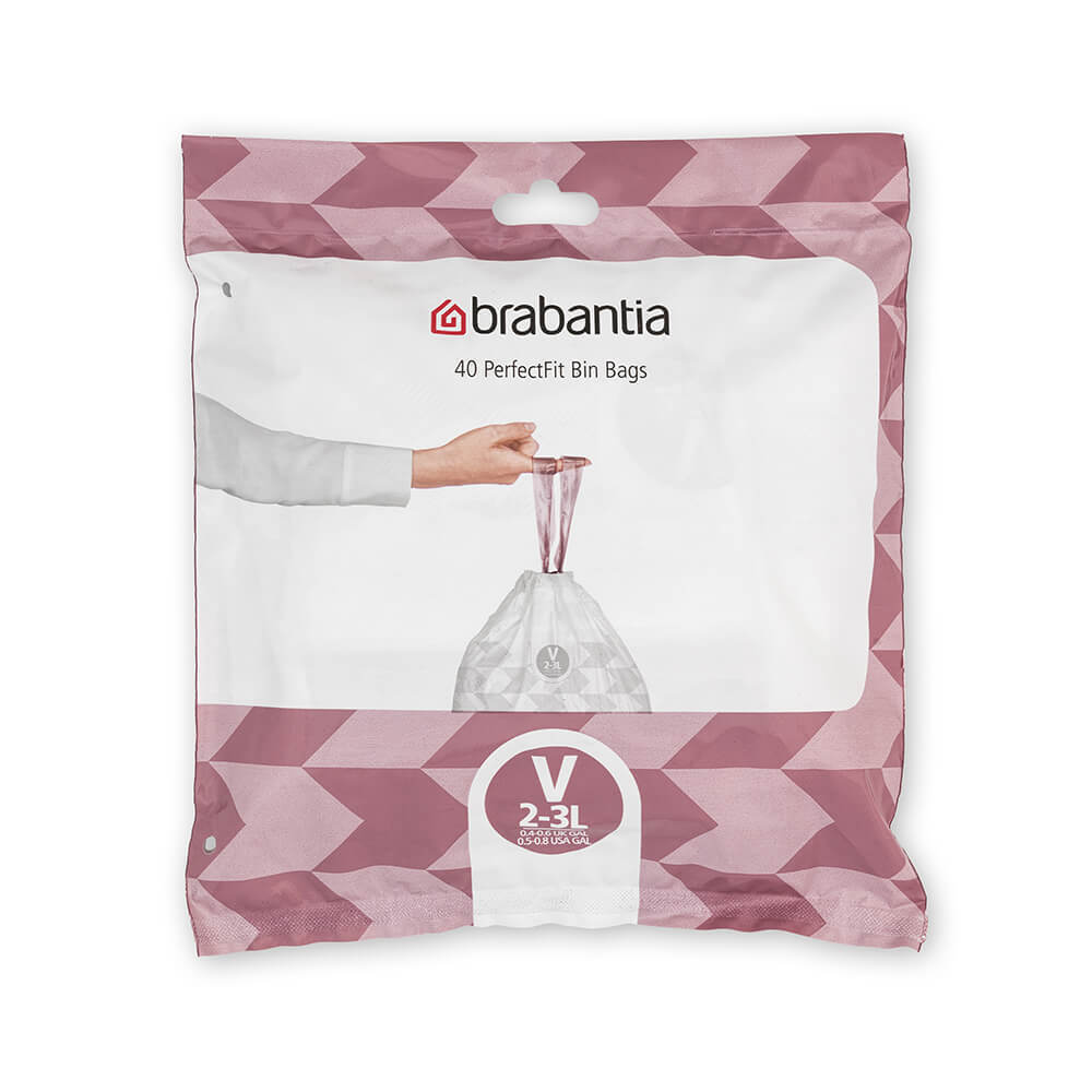 Brabantia PerfectFit Müllbeutel NewIcon, Codierung V (3 Liter)