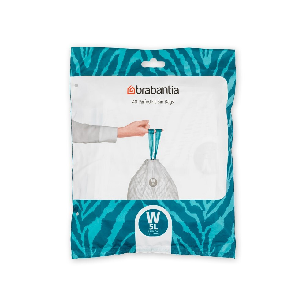 Brabantia PerfectFit Müllbeutel NewIcon, Codierung W (5 Liter)