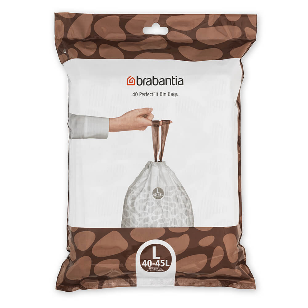 Brabantia PerfectFit Müllbeutel FlatBack+ StepUp, Codierung L