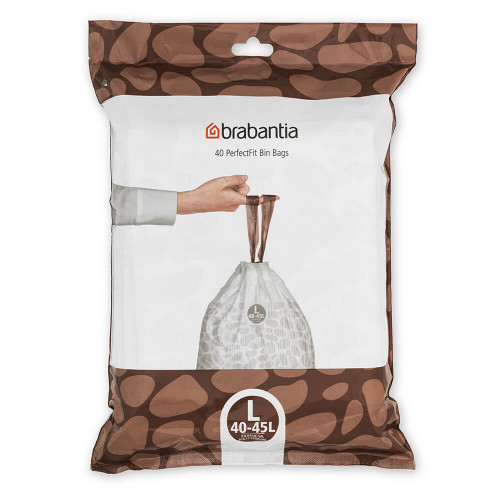 Brabantia PerfectFit Müllbeutel FlatBack+ StepUp, Codierung L