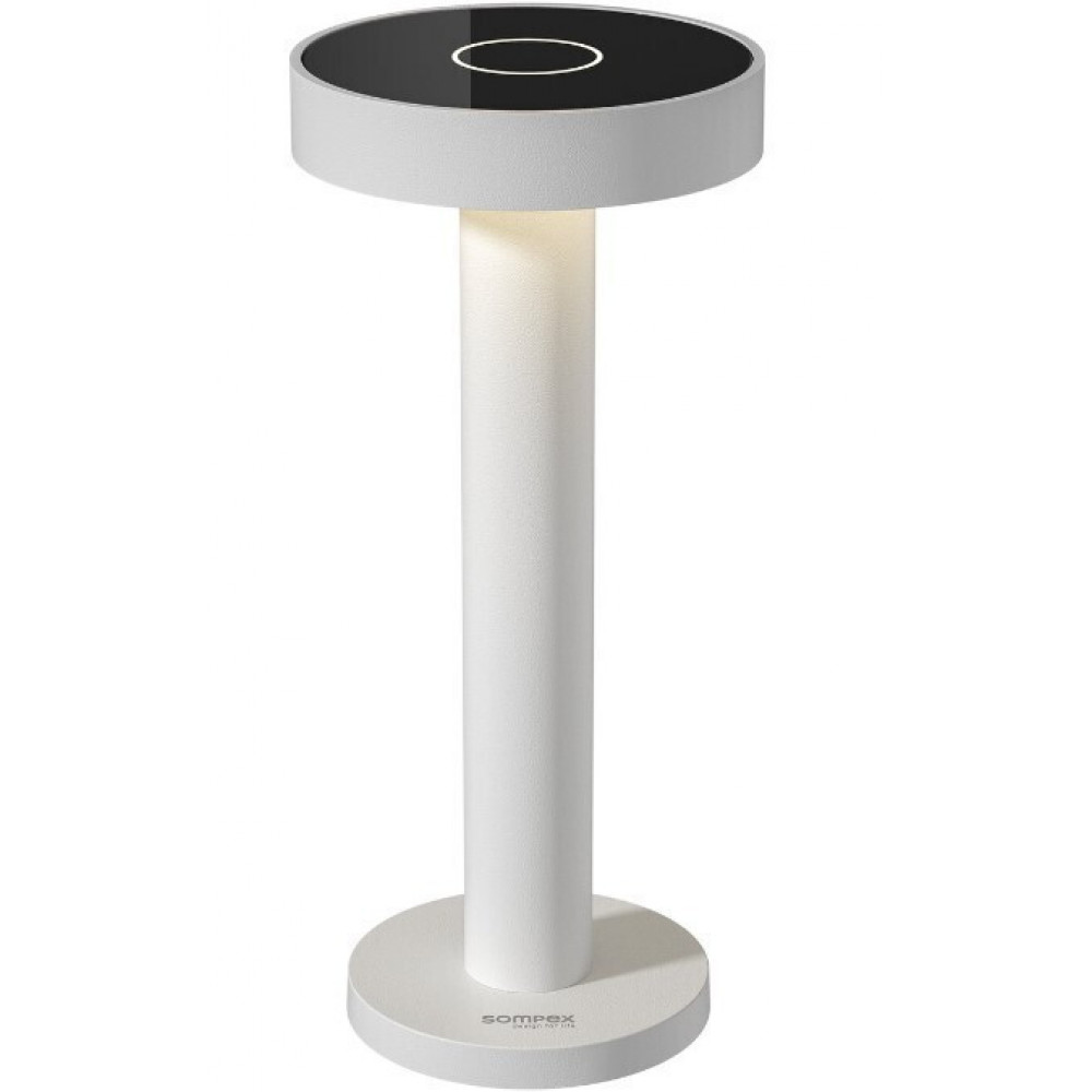 Sompex BORO white Battey-oper. Outdoor Floor Lamp