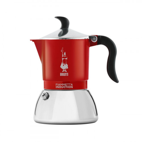 Ιταλικη καφετιερα Bialetti FIAMMETTA INDUCTI Κόκκινο Ανοξείδωτο ατσάλι 2 Kopper 