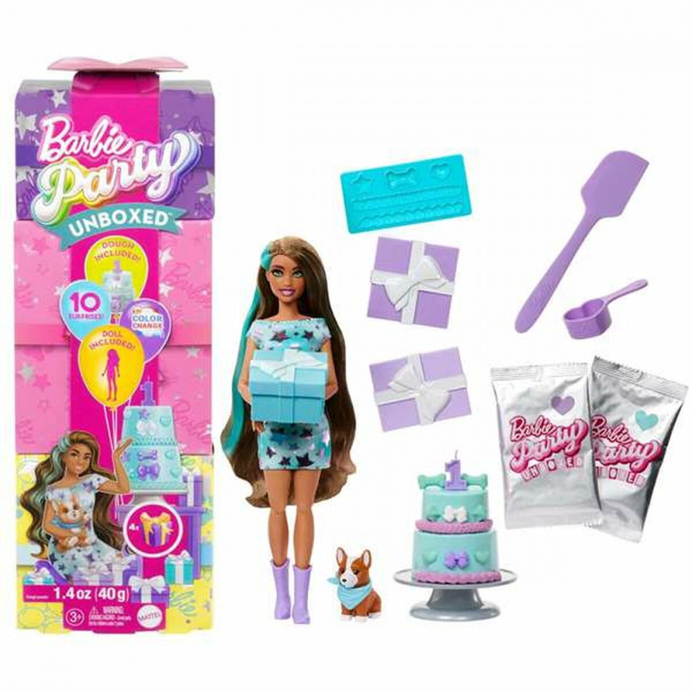 Barbie Party Unboxed Κούκλα για 3+ Ετών JFG72