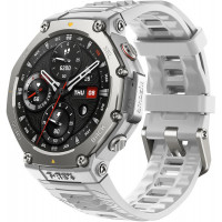 Amazfit T-Rex 3 Stainless Steel 48mm Αδιάβροχο Smartwatch με Παλμογράφο (Hazy Gray)