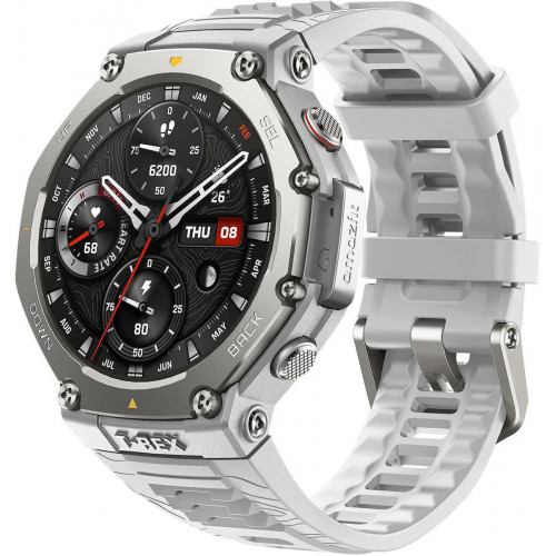 Amazfit T-Rex 3 Stainless Steel 48mm Αδιάβροχο Smartwatch με Παλμογράφο (Hazy Gray)