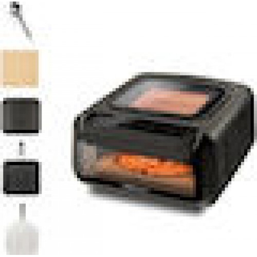 3-in-1 Pizzaofen Krispy (schwarz, 2.100 Watt, für Pizza Ø 32cm, inkl. Pizzaschneider)