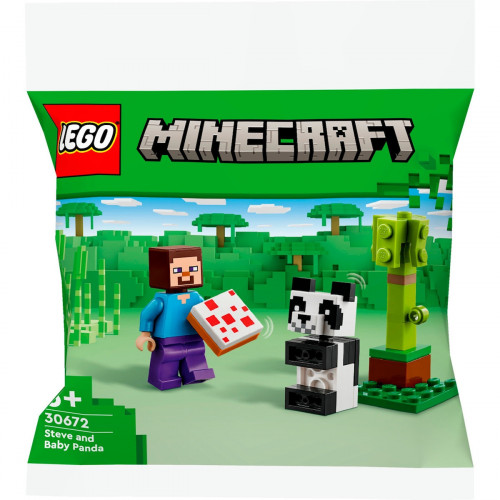 30672 Minecraft Steve mit Baby-Panda (Polybag)