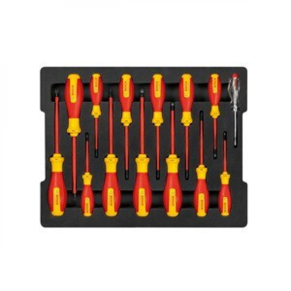 VDE Schraubendreher-Set PH/SL Professional, 14-piece (rot/gelb, 13 VDE-Schraubendreher, Phasenpr�fer SL3, L-BOXX)