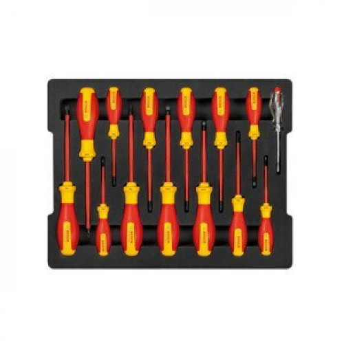 VDE Schraubendreher-Set PH/SL Professional, 14-piece (rot/gelb, 13 VDE-Schraubendreher, Phasenpr�fer SL3, L-BOXX)