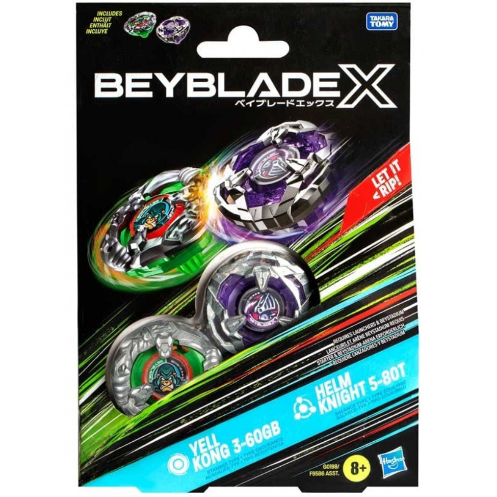 Beyblade X Yell Kong 3-60GB und Helm Knight 5-80T Dual Pack