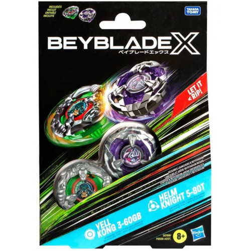 Beyblade X Yell Kong 3-60GB und Helm Knight 5-80T Dual Pack