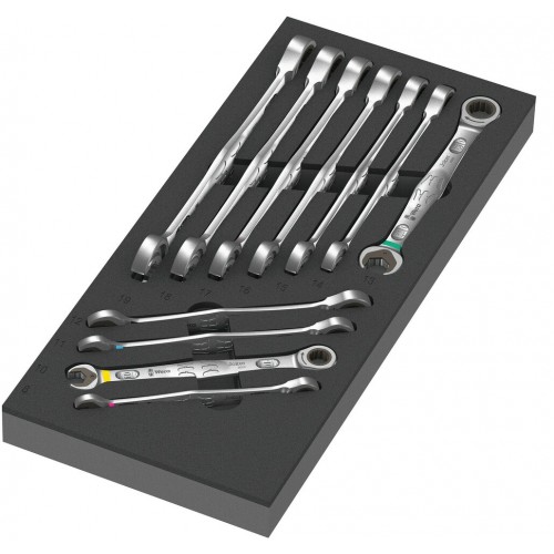 9730 Schaumstoffeinlage 6000 Joker Set 1, 11?part (Black/grey, Maul-Ringratschenschl�ssel-Satz, in Schaumstoffeinlage f�r Werkstattwagen)