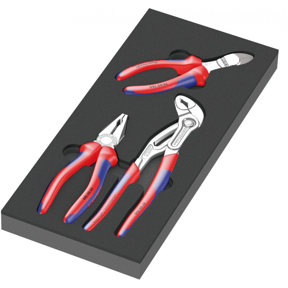 9780 Schaumstoffeinlage KNIPEX Zangen-Set 1, 3?part (Black/grey, f�r Tool Rebel Werkstattwagen)