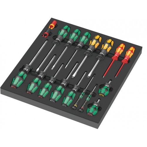 9710 Schaumstoffeinlage Schraubendreher-Set 1, 18?part (Black/grey, in Schaumstoffeinlage f�r Werkstattwagen)