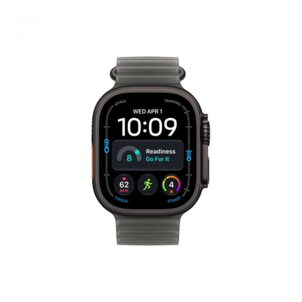 Apple Watch Ultra 4 Titanium Cellular 49mm Half-Transparent Black Ocean Band