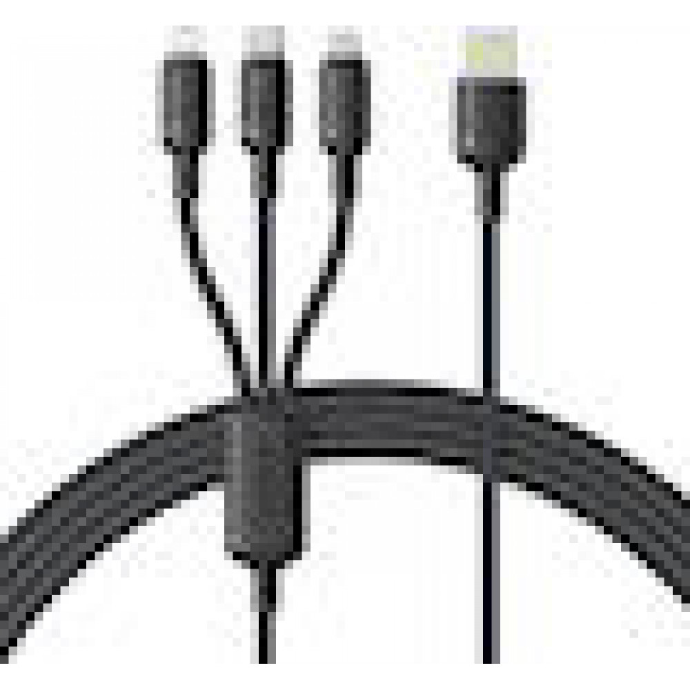 Baseus Rapid Series 3-in-1 USB-A 100W 1.5m, Schwarz