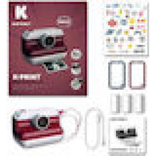 Kidywolf Instant Camera with Selfie Function red