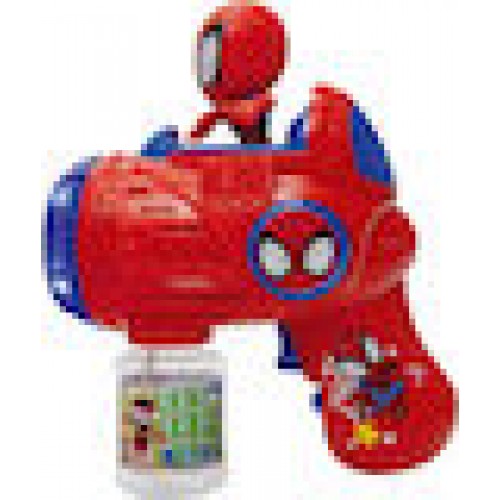 Lexibook - Spidey & His Amazing Friends Electronic Bubble gun with 3D figurine and light & sound effects (PRB30SP)