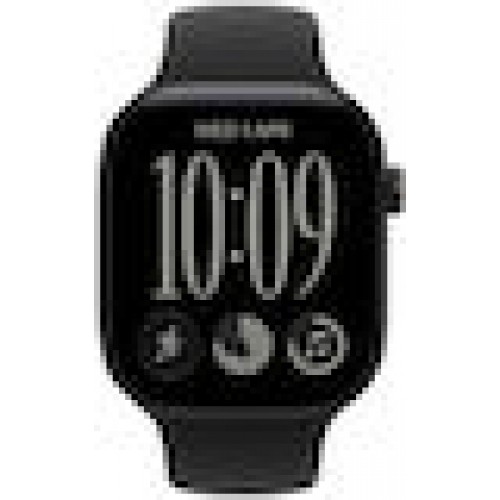Apple Watch Series 12 GPS + Cellular 46mm Black Aluminium Case with Black Sport Band - M/L