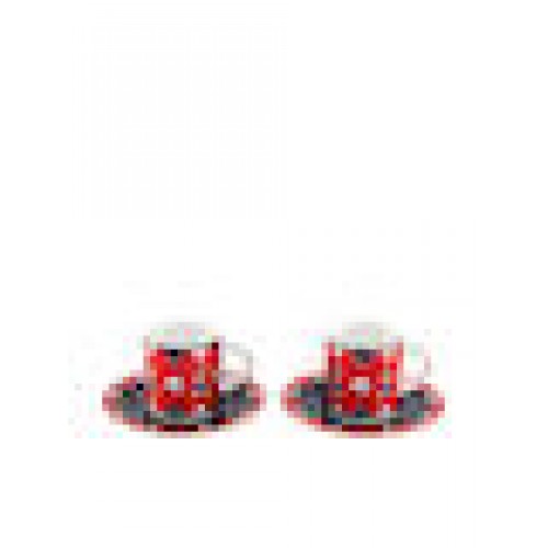 Bialetti Joyful Christmas 2 x 80 ml czerwony