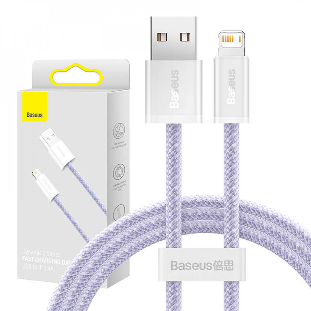 Baseus Dynamic 2 Braided USB to Lightning Cable Μωβ 1m (CALD040005)