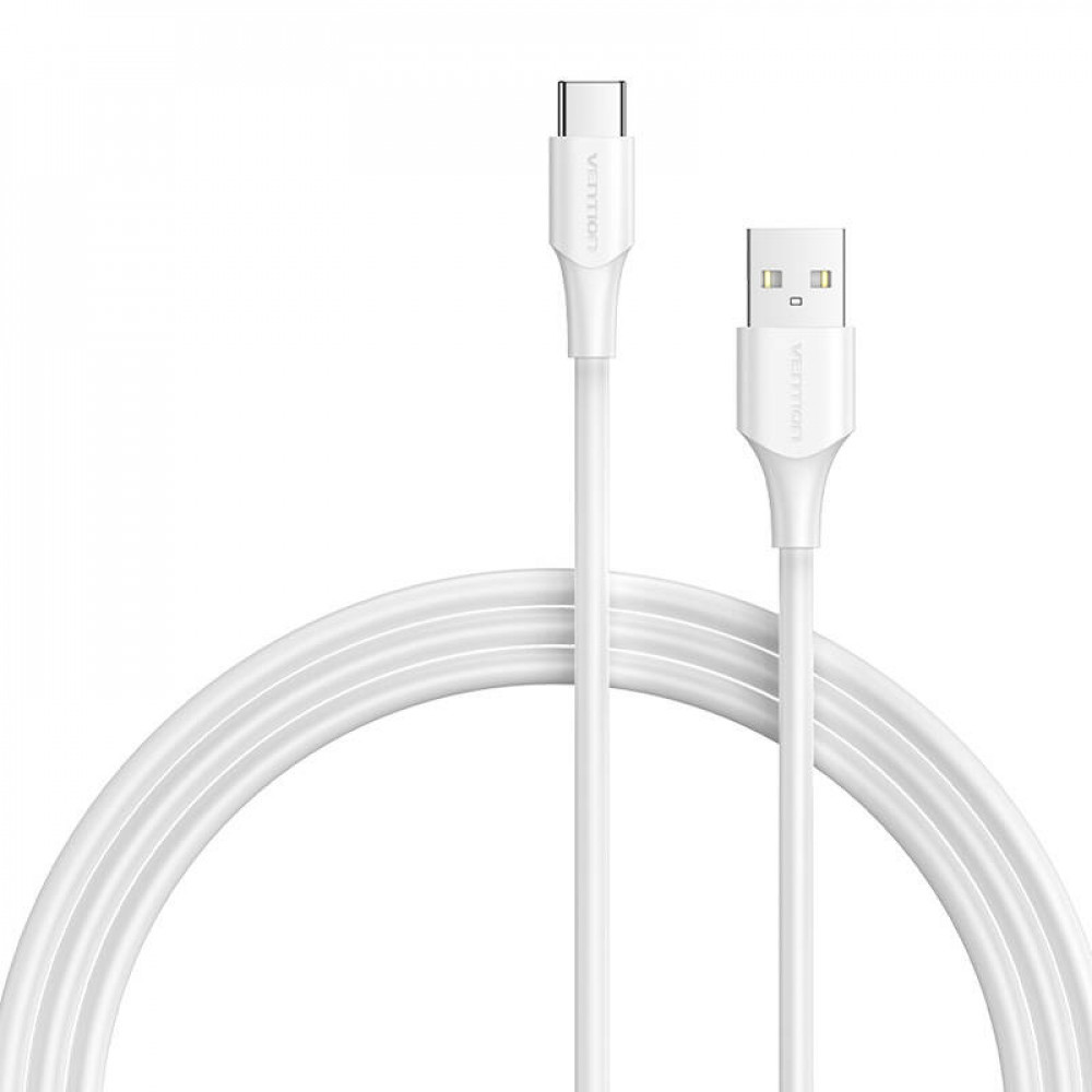 USB 2.0 A to USB-C 3A Cable Vention CTHWH 2m White