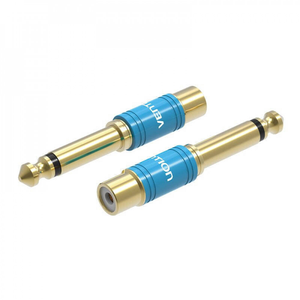 Audio adapter Vention VDD-C03 6.35mm male to RCA female blue