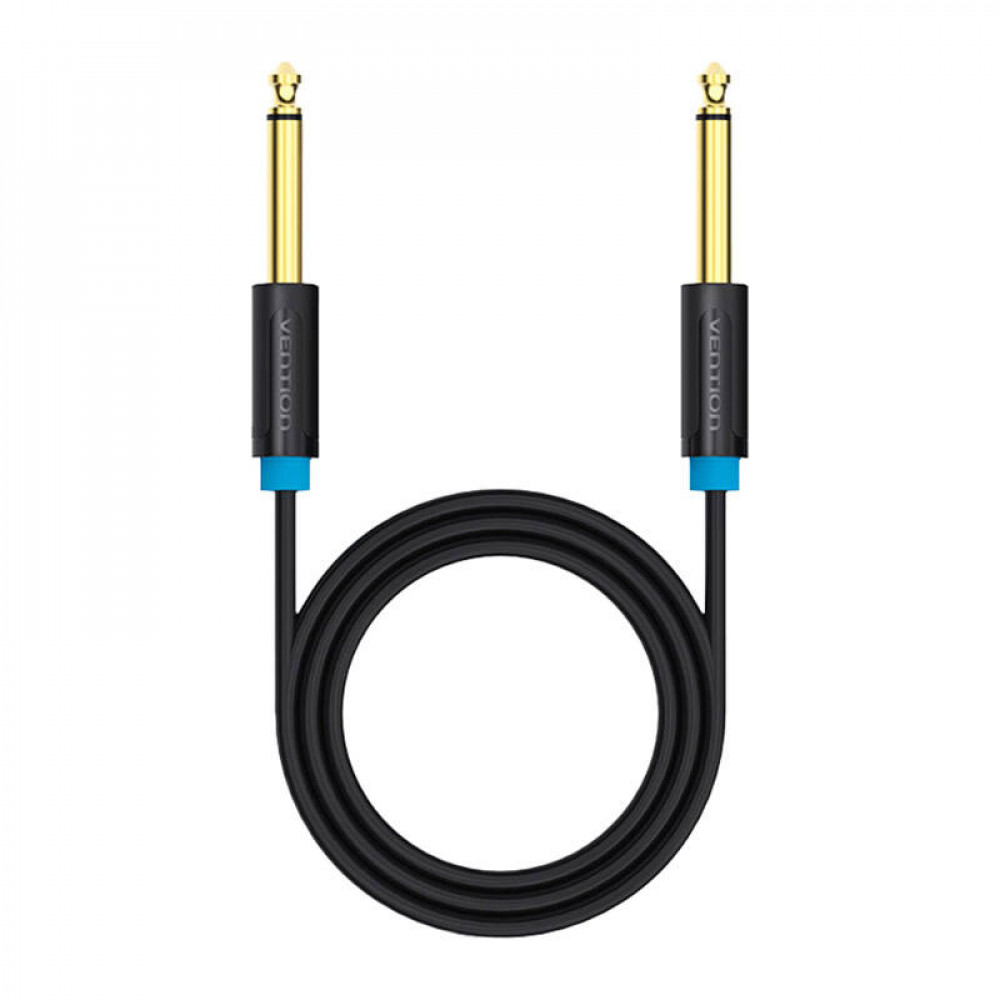 6.35mm TS Male to Male Audio Cable 2m Vention BAABH (black)