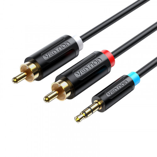 Audio Adapter Cable 3.5mm Male to 2x Male RCA 5m Vention BCLBJ Black